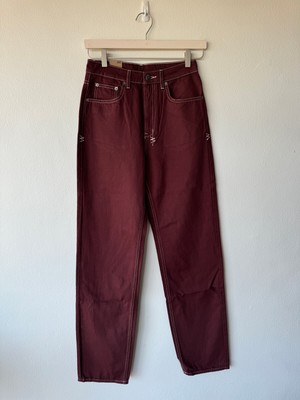 new Ksubi womens denim jean playback andorra burgundy red small 26 8 russet