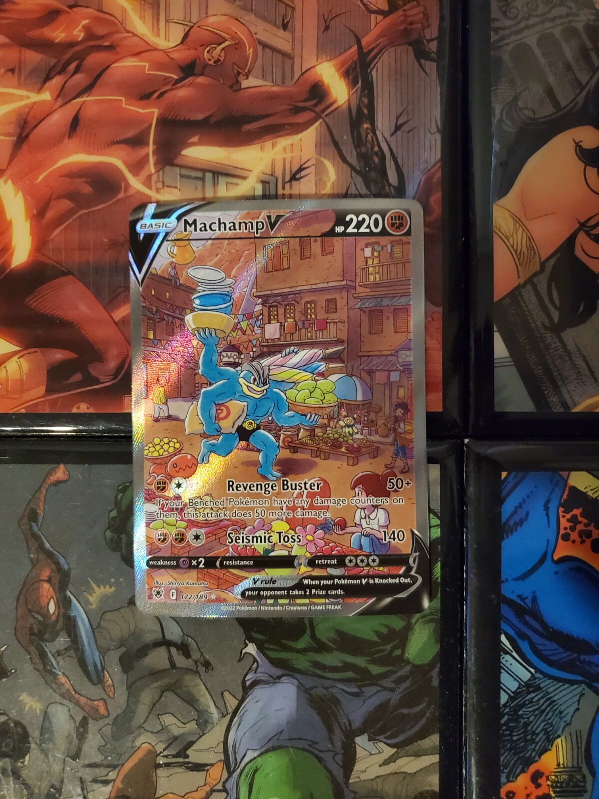 Pokémon TCG Machamp V 172/189 Alt Art Astral Radiance Near Mint