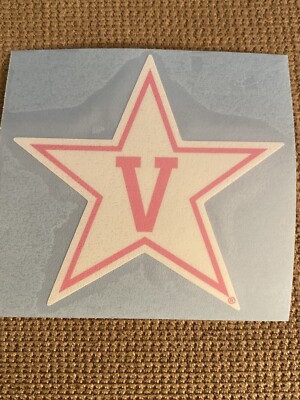 Vanderbilt Commodores Pink Star V Window Decal