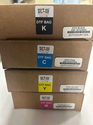 LOT OF 4 STS VJ-628 DTF Printer Bulk  -(STS DTF Ink for VJ-628 - 1 liter bags