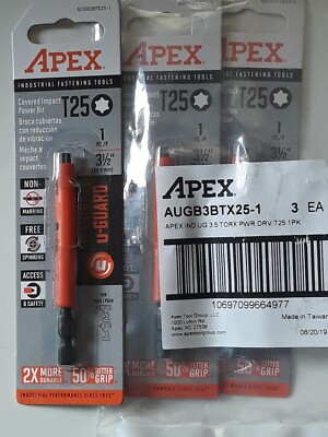 crescent AUGB3BTX25-1 pk of 3 ea T25 Torx x 3-1/2'' Covered Impact Power Bit