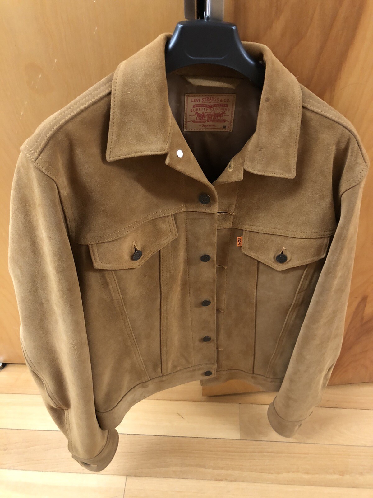 FW11 SUPREME X LEVIS SUEDE TRUCKER JACKET SZ M 100 FW11 SUPREME X LEVIS SUEDE TRUCKER JACKET SZ M 100