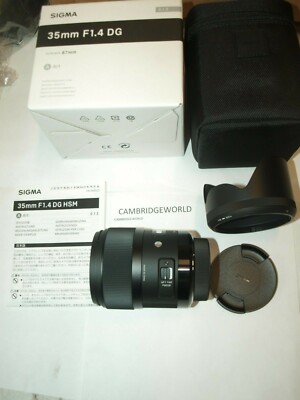 SIGMA 35mm F1.4 ART DG HSM PRIME LENS f/ PENTAX CAMERA NEW in FACTORY BOX & CASE
