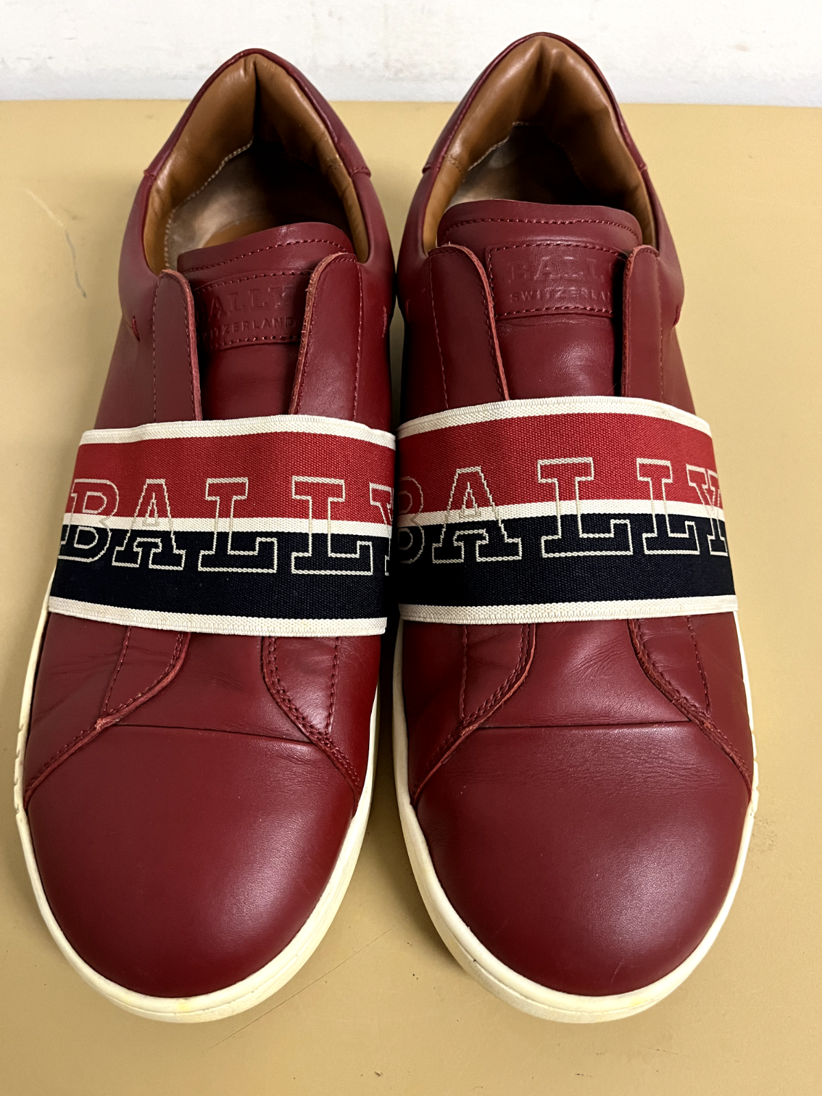 Bally Wictor Sneakers, Red / Maroon, Men's Size 11, Slip-On