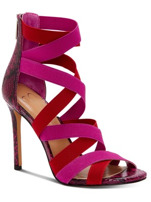 

JESSICA SIMPSON Женские розовые босоножки на шпильке Jyra с принтом змеиной кожи, 9 м, Розовый, JS-JYRA