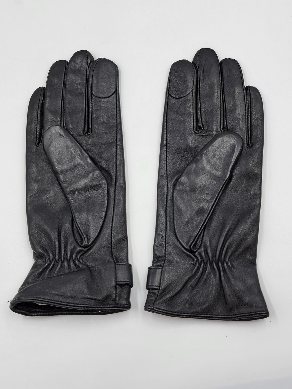 MICHAEL Michael Kors Leather Logo Ornament Gloves Women's M Black Slip On - Picture 6 of 12