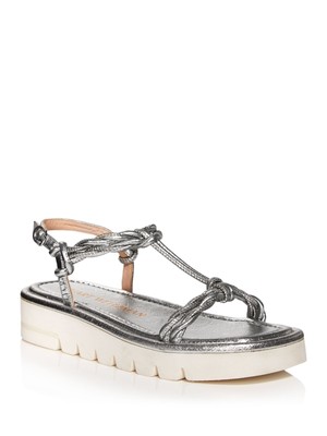 

STUART WEITZMAN Женские серебристые босоножки Calypso на платформе 1 дюйм с пяткой на пятке, 5,5 B, Серебряный, S4563