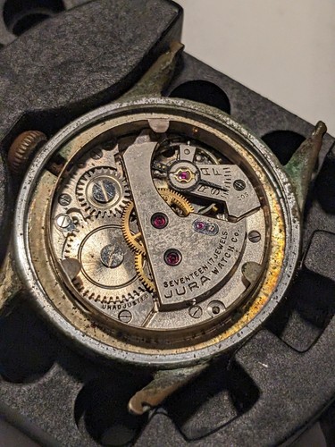 Vintage Jura Watch Co watch movement 17 JEWELS RUNS Colomby eBay