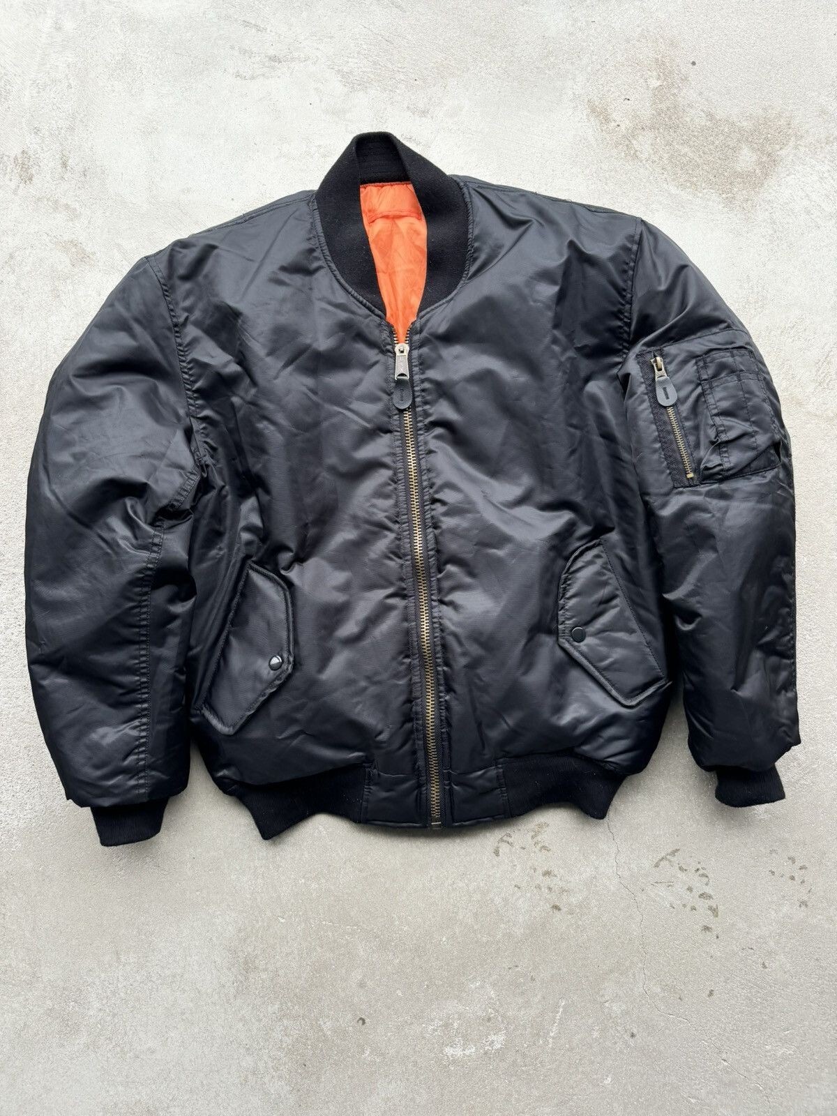 Ma1 Flyer Vintage Nylon Bomber Jacket BoxyFit Oversized | eBay