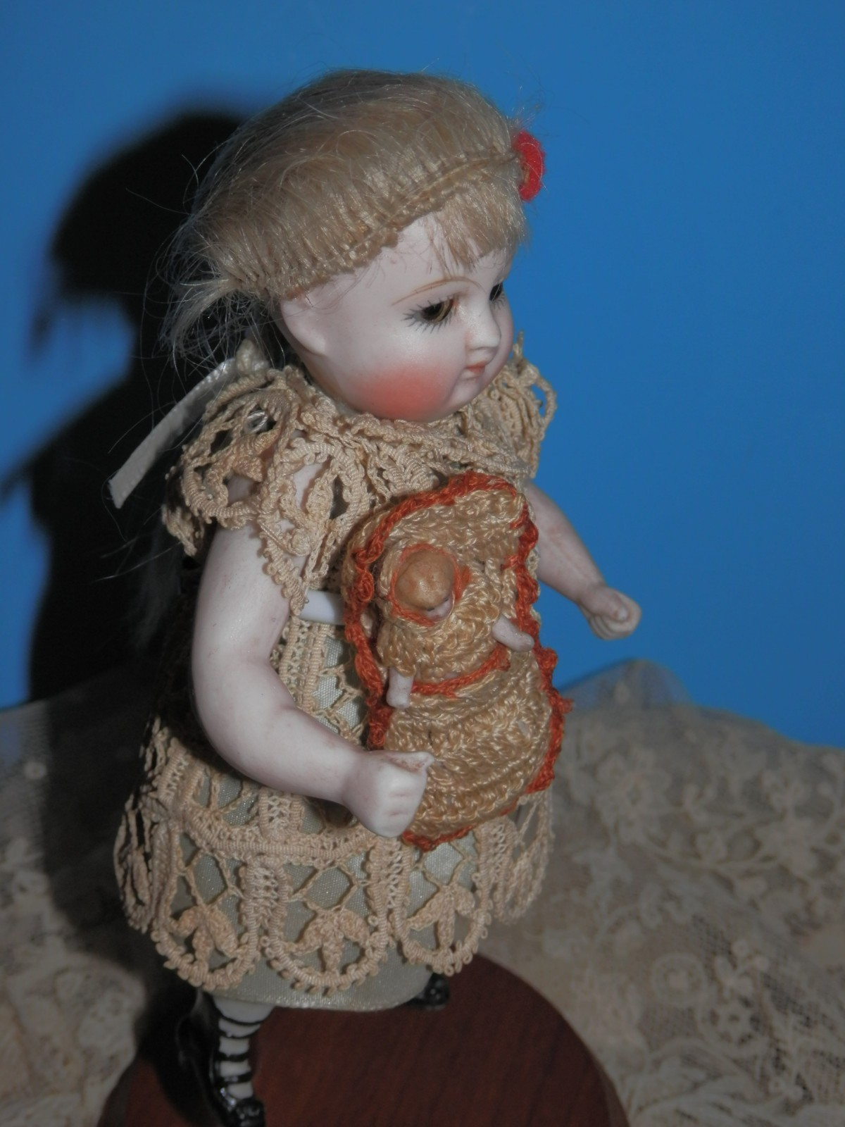 Adorable Early  Pouty Face All Bisque 5 1/4