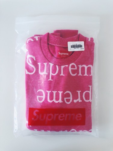 Supreme Jacquard Logo Crewneck Dark Pink Size Small box logo Supreme Jacquard Logo Crewneck Dark Pink Size Small box logo