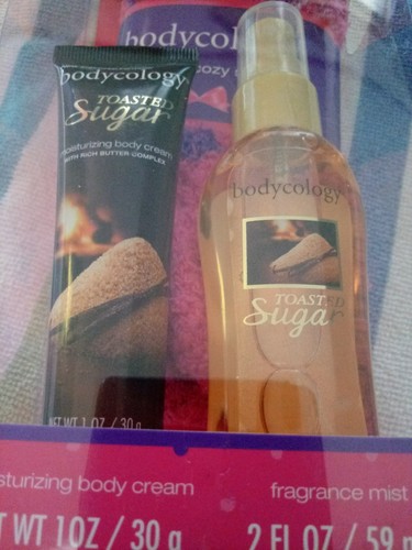 bodycology toasted sugar body cream mist and warm cozy socks set of 3