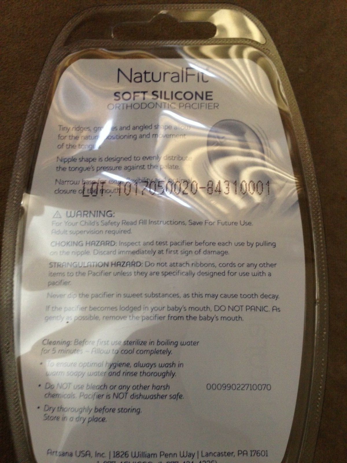 Natural Fit Soft Silicone Orthodontic BPA free Pacifier (Lot of 3)