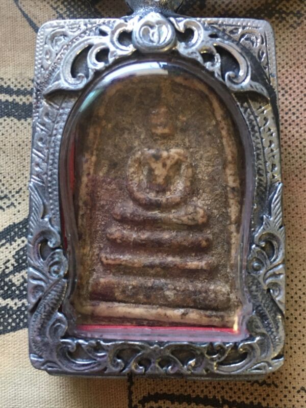 Phra Somdej Bang Khunphrom, ,over 160 yr old Thai Buddha Amulet Beautiful Casing
