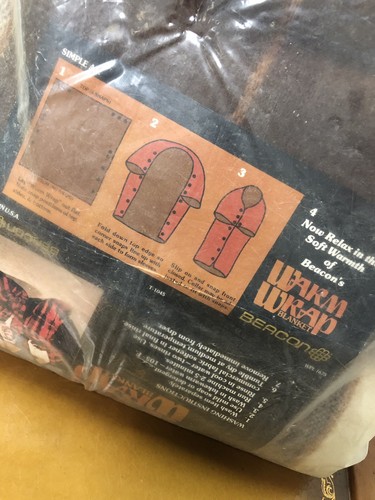 Beacon Camp Warm Wrap Blanket Robe Vintage 70s 1970s Brown Plaid Original Tag