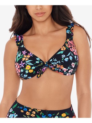 

Женский купальник без косточек SKINNY DIPPERS Black Tie Baby Kiss Daisy Mae, топ, Черный