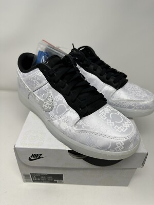 CLOT x FRAGMENT DESIGN NIKE DUNK /WHITE BLACK SILK  / DS SZ 11  / FN0315-110 /