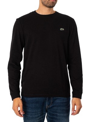 

Мужская футболка с длинными рукавами и логотипом Lacoste, черная, Черный, TH3662-00-031