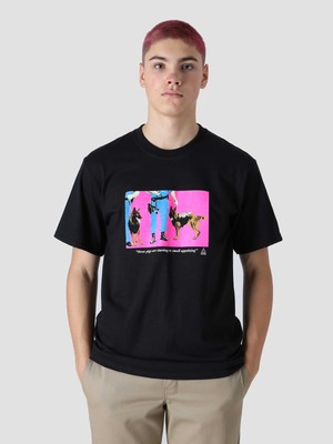 

HUF x Pleasures Gang Control SS Футболка Lifestyle Мужская черная повседневная футболка, Черный, HUF x Pleasures Gang Control SS Lifestyle T-Shirt