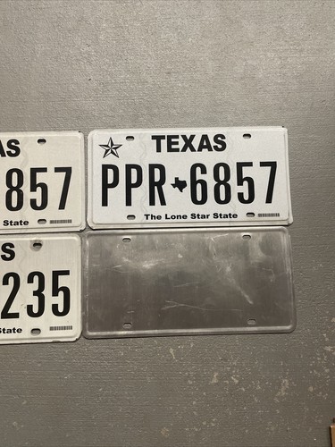 EXPIRED TEXAS LICENSE PLATE THE LONE STAR STATE RANDOM LETTERS- NUMBERS NICE!!
