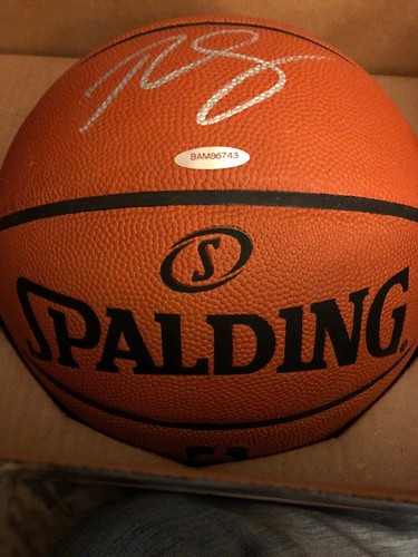 BEN SIMMONS AUTOGRAPHED FULL SIZE BASKETBALL UPPER DECK COA UPPER DECK BUCKETS