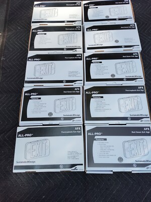 6!LED Exit Sign APX7R Red Letters 120/277V Cooper Lighting All-Pro Thermoplastic