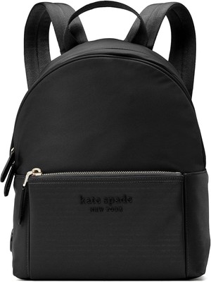 

KATE SPADE NEW YORK Женский черный нейлоновый рюкзак с двойной ручкой сверху, 7 дюймов, с двойным ремнем, PXRUB189
