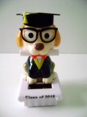 Solar Powered Dancing Graduation Class of 2018 Bobble Head w/ Cap & Gown