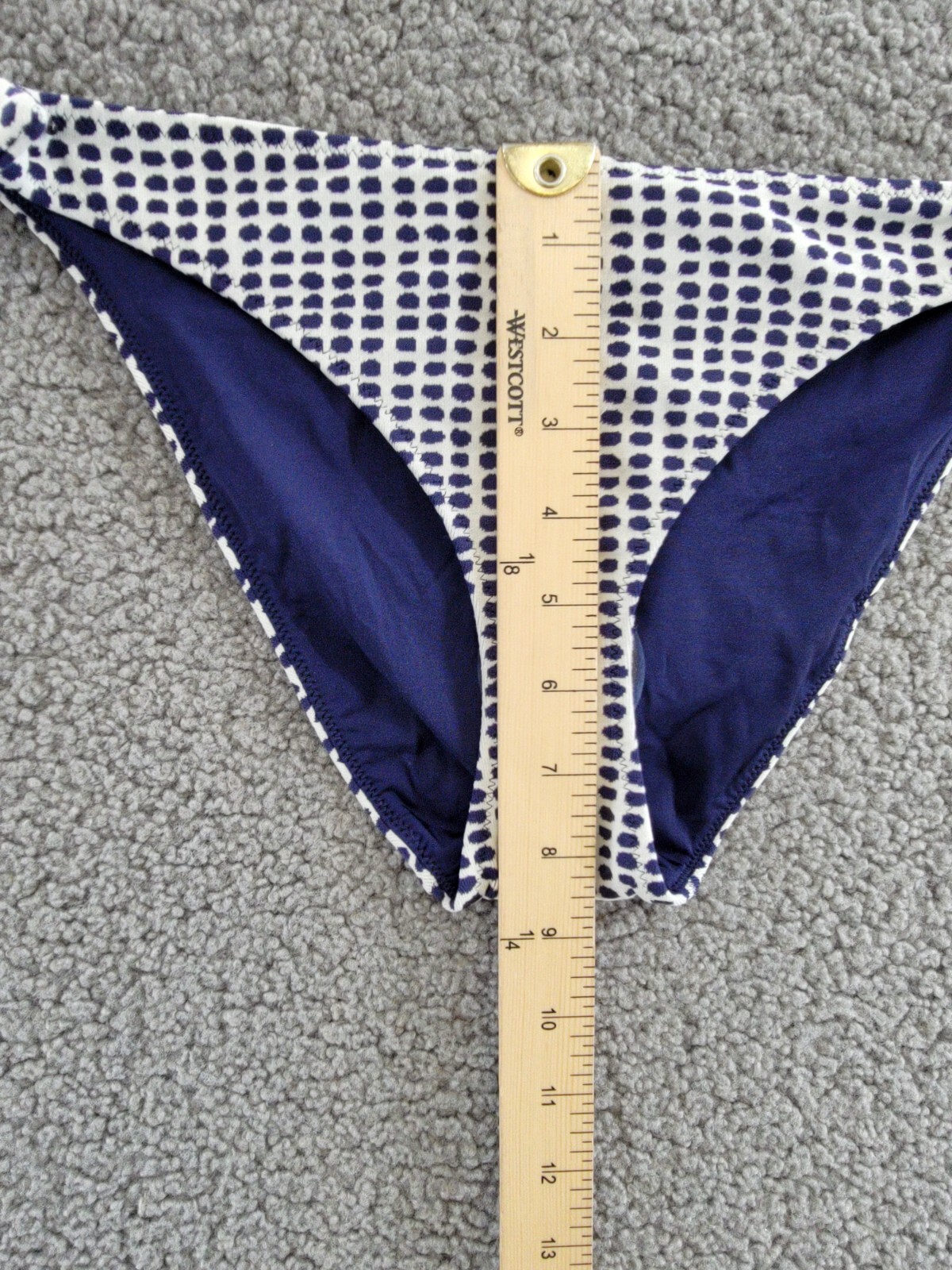 lemlem Lucy Side-Tie Bikini Bottoms Women's S Sisay Blue/White Low Rise Dotted - Picture 7 of 16