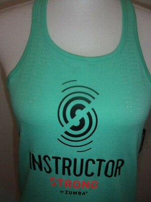 STRONG by Zumba - Always Reppin' INSTRUCTOR Tank Top - Ocean Green size L (B66)