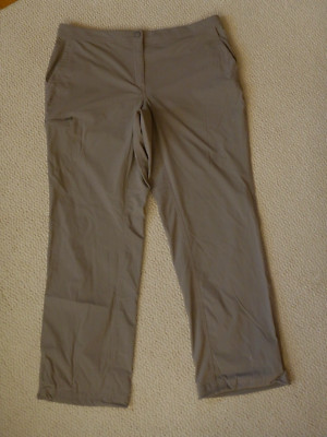 LL Bean Water Repellent Comfort Trail Hiking Pants in Ash Brown Size 16 NWOT!