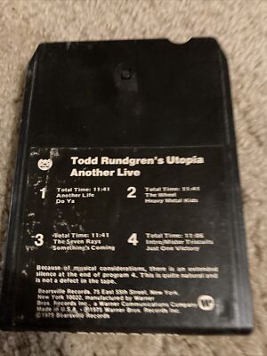 Todd Rundgren Utopia/Another Live 8 track tape tested