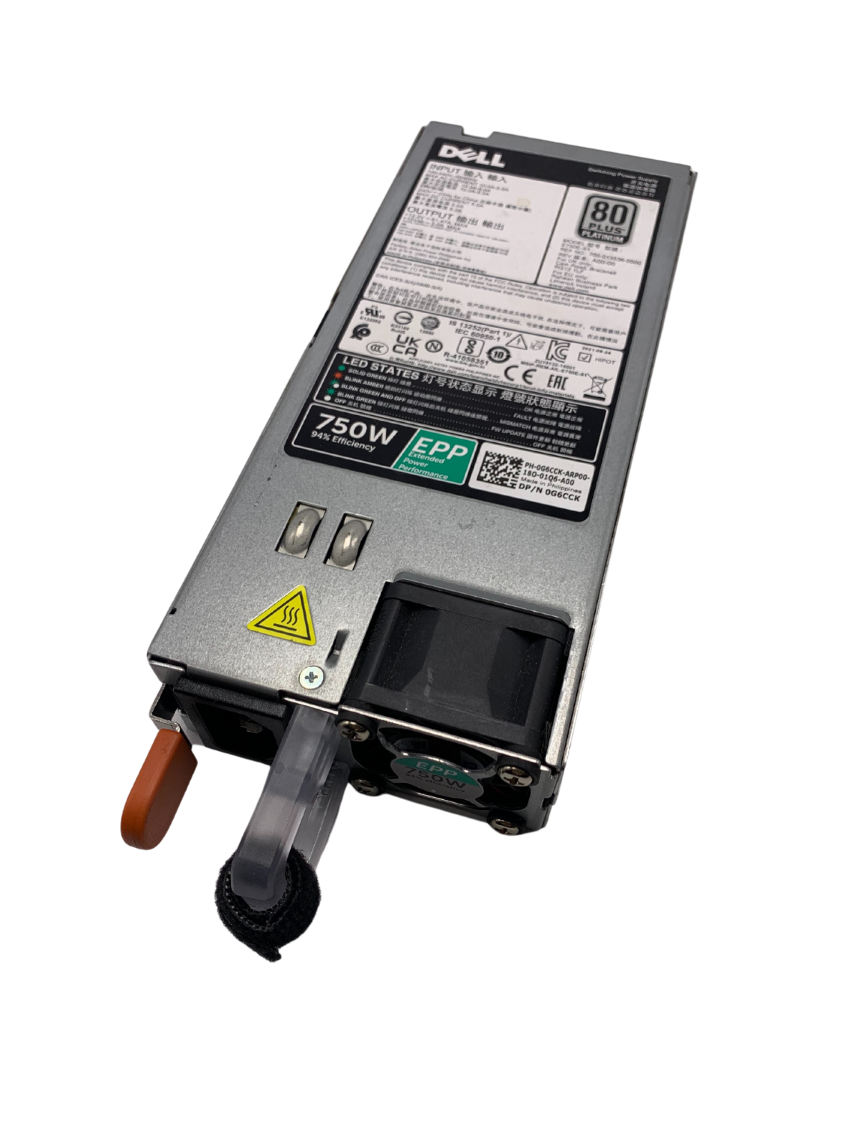 Dell G6CCK 750Watt T430 R630 T630 R730 R730XD Power Supply w60