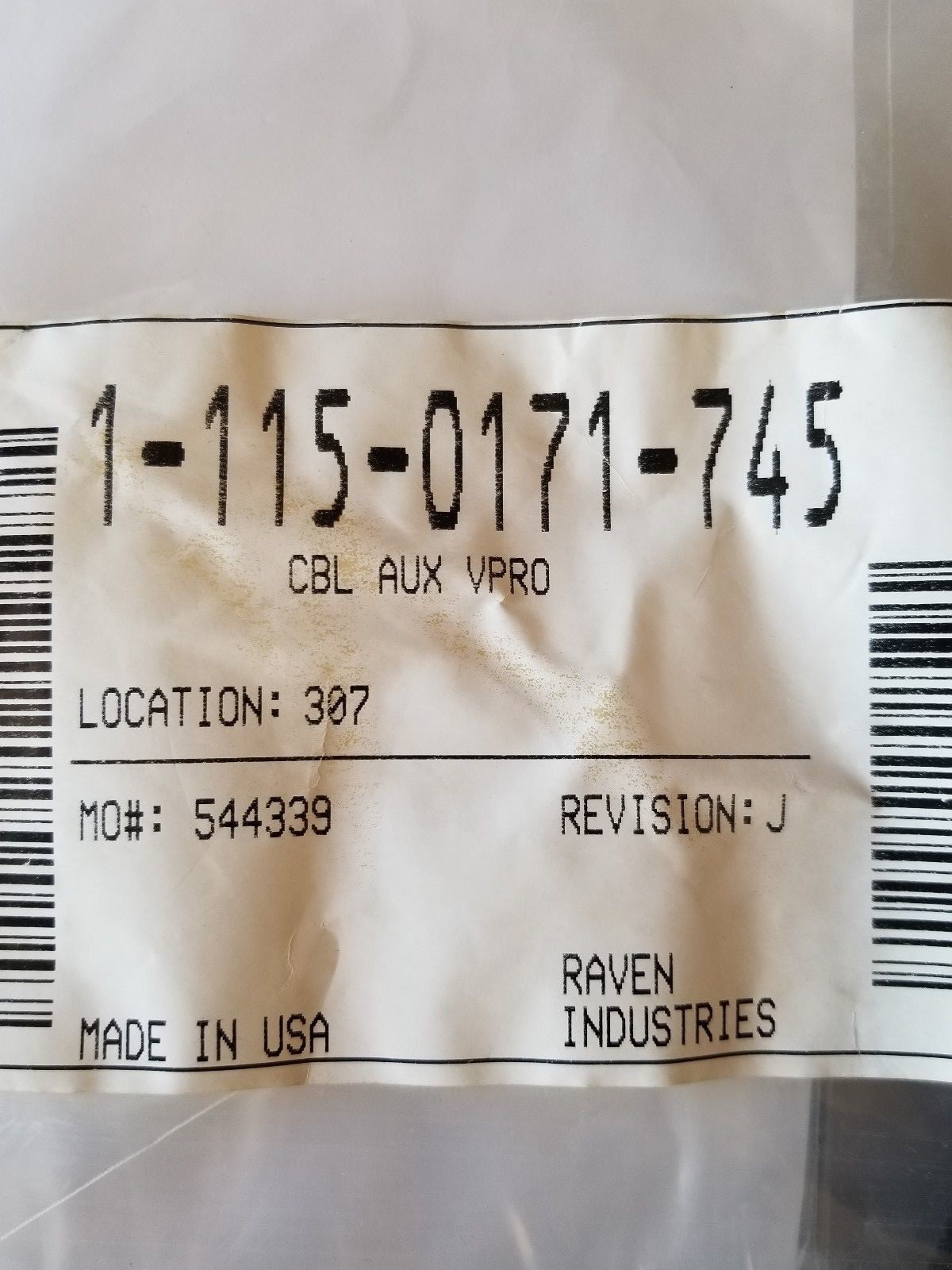 115-0171-745 Raven Viper Pro/Enizio Pro Auxiliary Cable