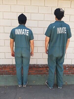 Jail Prison Penitentiary Inmate Jumpsuit clothing Dark Green Authentic All sizes