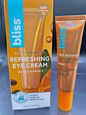 Bliss Rest Assured Eye Cream with Vitamin C and Caffeine 0.5 fl oz
