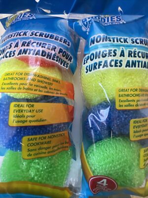 14 pieces SCRUBBIES Plastic POT SCRUBBERS DISH KITCHEN Bathroom Cleaning Scourer