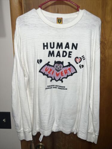 Human Made x Lil Uzi Vert Bat Long Sleeve Tee Shirt Cream Human Made x Lil Uzi Vert Bat Long Sleeve Tee Shirt Cream