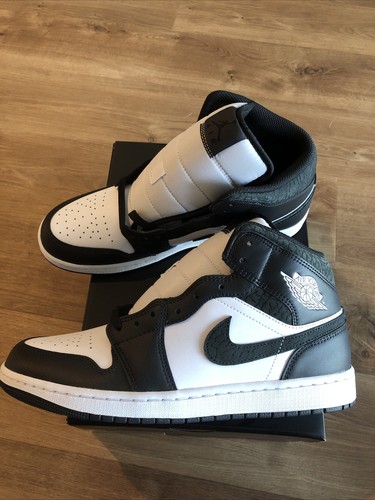 Jordan 1 Mid SE Men's 10 Black Panda Elephant New With Box