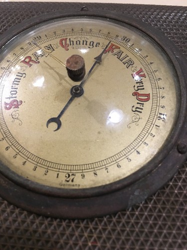 Rare Antique Barometer With Thermometer Marked Germany: Made In Berlin