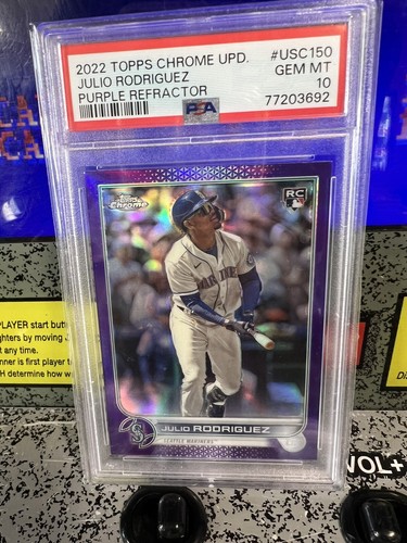2022 Topps Chrome Update Julio Rodriguez Purple Refractor RC