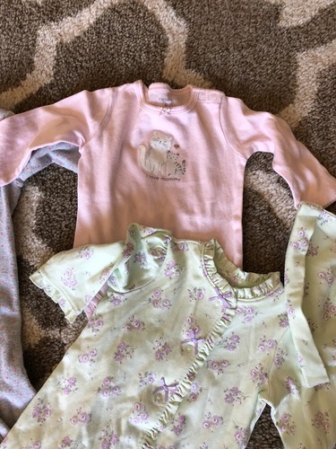 Baby Girls 9 Months Sleeper Outfit Sets Top Vest Pants Clothing Lot Carter’s J