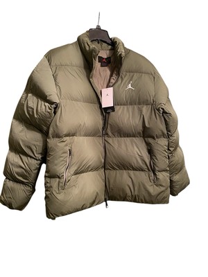 Nike Air Jordan Essentials Puffer Jacket Coat - Khaki Olive [XL][FB7331-340]