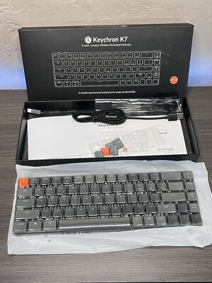 Keychron K7 Pro Wireless Mechanical Keyboard Brown Switch 65% Macro New