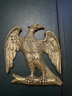 Antique Solid Brass  5'' American Bald Eagle Wall Hanging Decorative