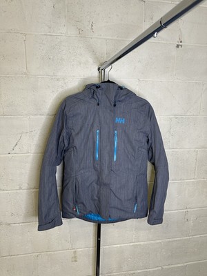 Helly Hansen Verglas Series Polyester Hooded Winter Coat Grey/blue Women s Small