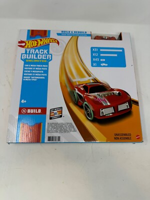 Hot Wheels Car and Mega Track Pack with 40ft of Track 43 Connectors and One 1...