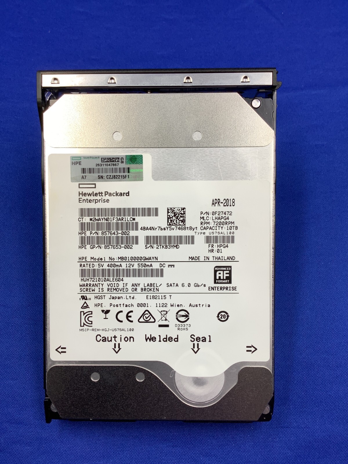 PCパーツ 10TB HELIUM 3.5 7200 256MB CACHE SAS 4KN Seagate Helium ST10000NM0156 10TB 3.5