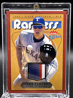 2004 Fleer Platinum - #NPN/MT Mark Teixeira /250 (MEM) 3 color patch