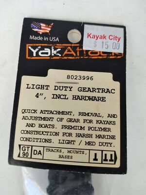 YakAttack GearTrac Light Duty Incl Hardware GT90 DA - 4'' Black 8023996
